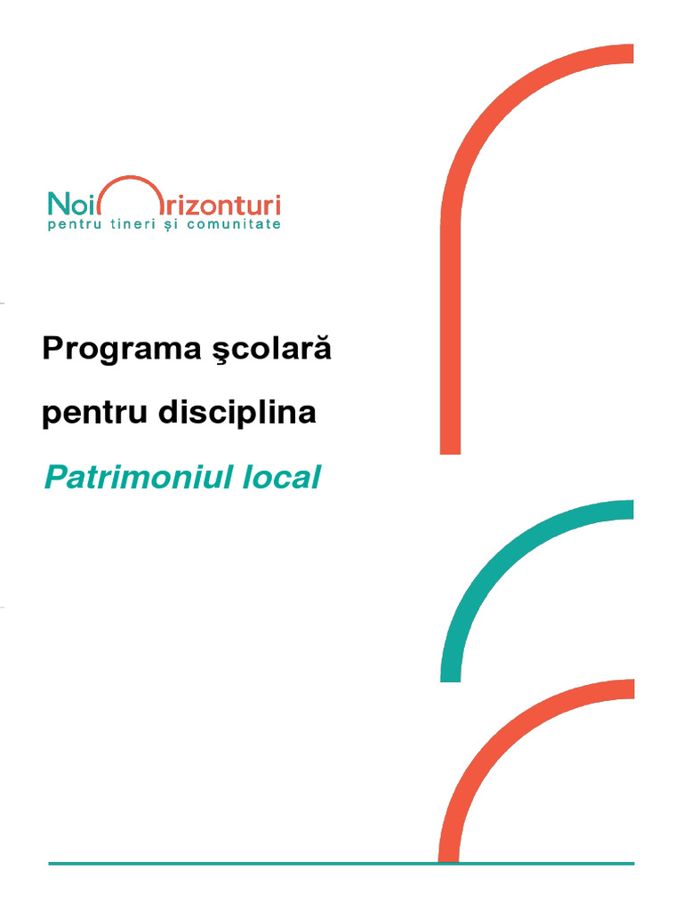 CDS Programa Scolara Pentru Disciplina Patrimoniul Local | PDF