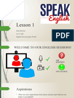 Lesson 1 Speak English