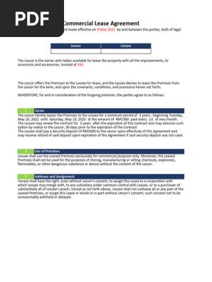 Lease Agreement