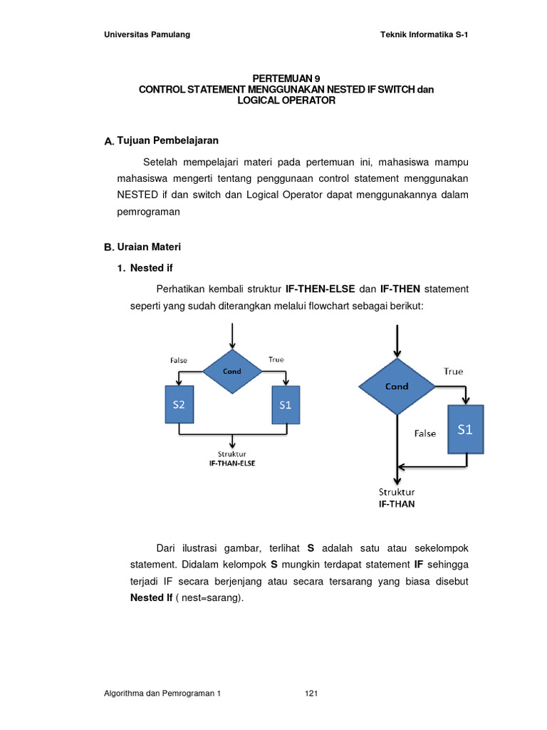 Penggunaan Nested If dan Switch | PDF