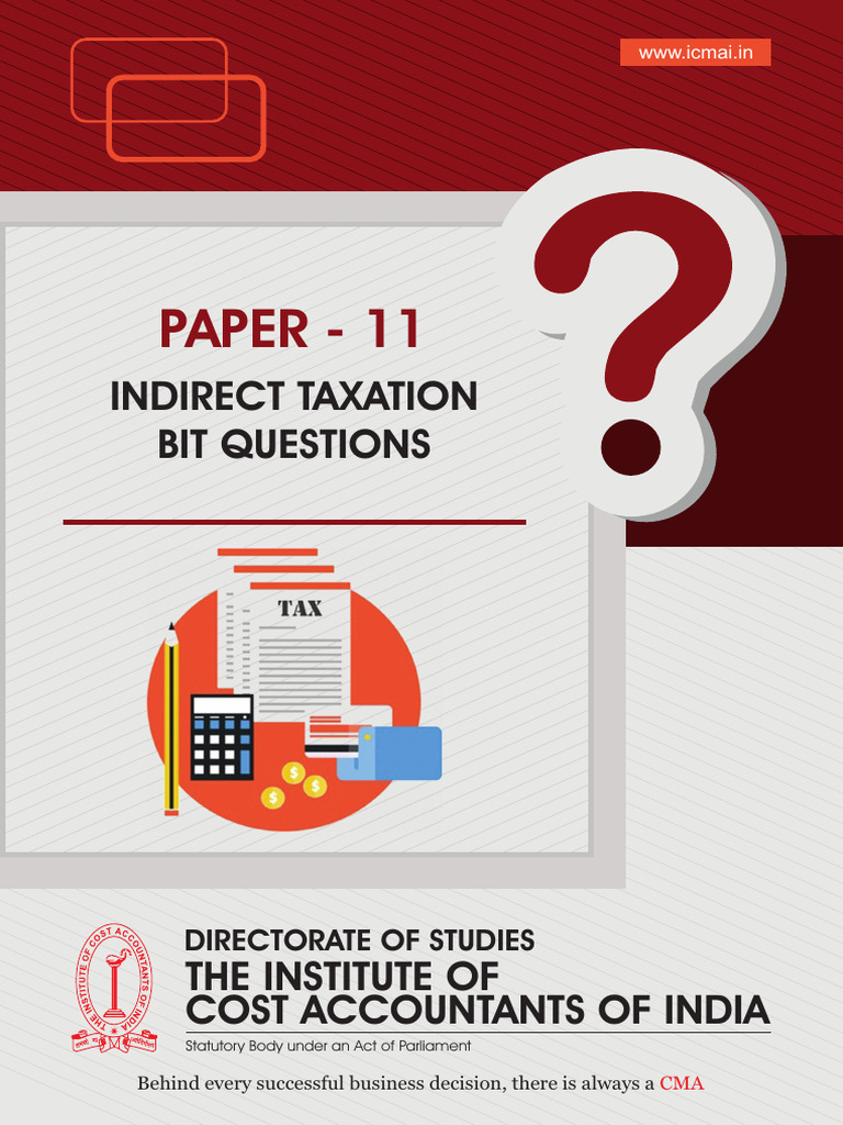 GST Paper 11 PDF Taxes Invoice