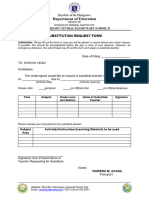 Substitution Request Form