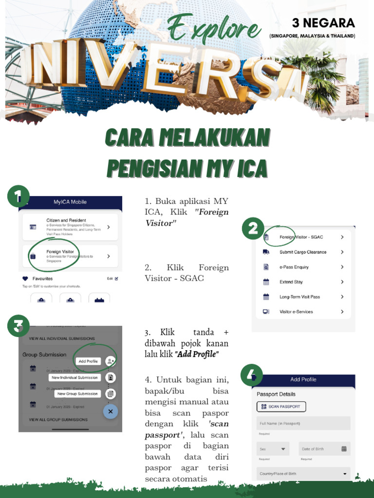 Cara Isi My ICA untuk Singapura | PDF
