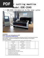 Laser Cutting Model EOE-2040 2040 1500w