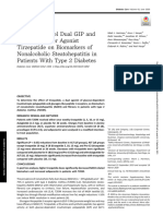 Effects of Novel Dual GIP and GLP-1 Receptor Agonist Tirzepatide On Biomarkers of Nonalcoholic Steatohepatitis in Patients With Type 2 Diabetes