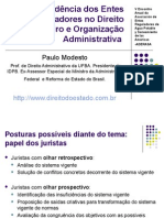 Independência Dos Entes Reguladores No Direito Brasileiro e Organização Administrativa