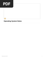 Operating System Notes