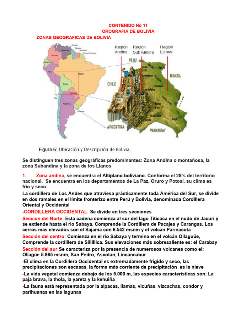 Orografia de Bolivia 2023 | PDF | Andes | Bolivia
