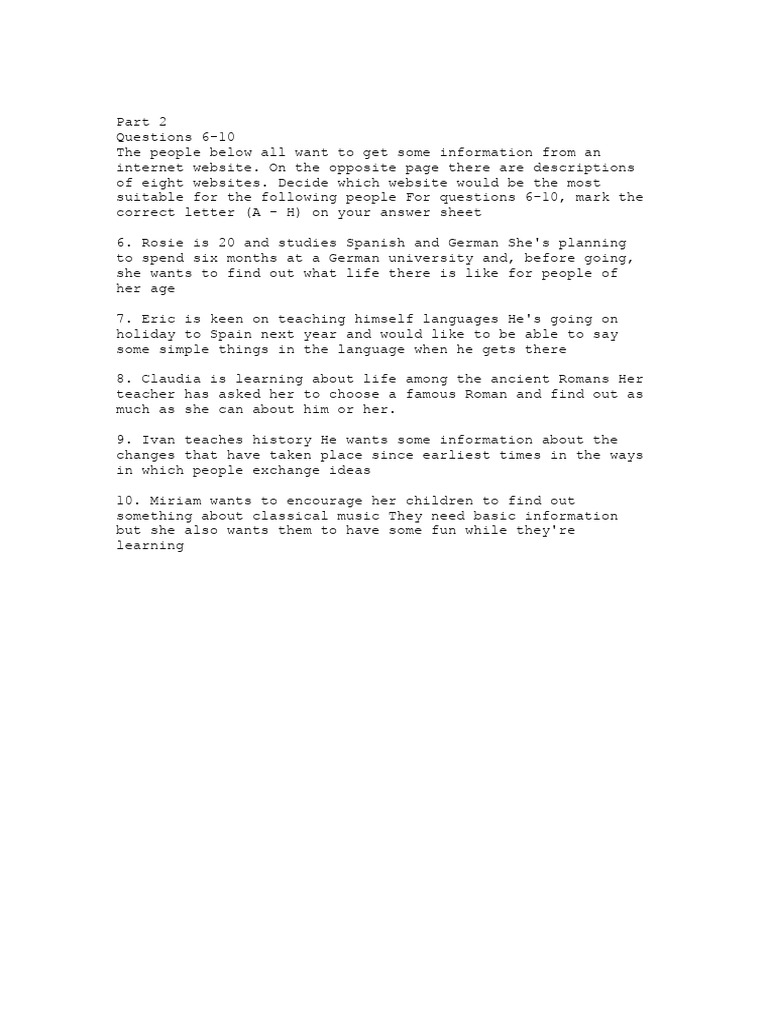 Diagnostic Test Reading and Writing PDF London Latin