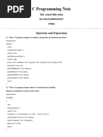 C Programming Note