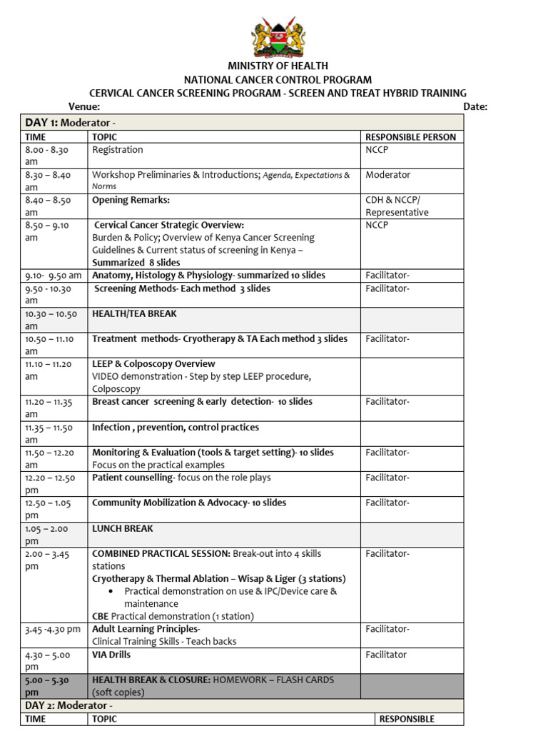 Screen Treat Training Program | PDF | Screening (Medicine) | Cervical ...