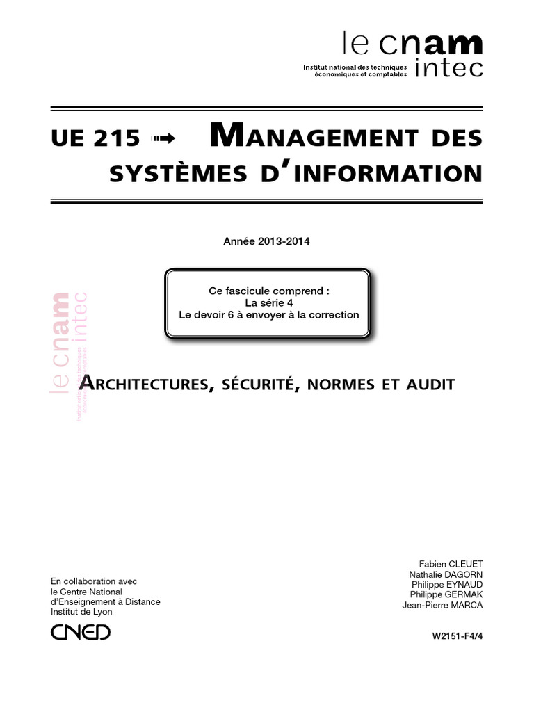 UE 215 Management des systèmes d_information Série 4, PDF, Programme  informatique