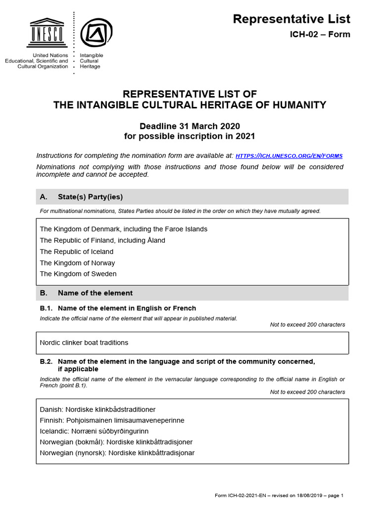 Representative List: Representative List of The Intangible Cultural ...
