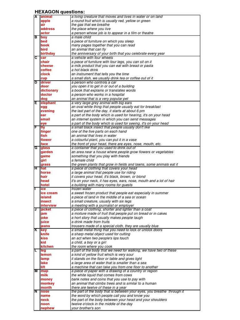 A to Z Vocabulary Guide | PDF | Language Arts & Discipline