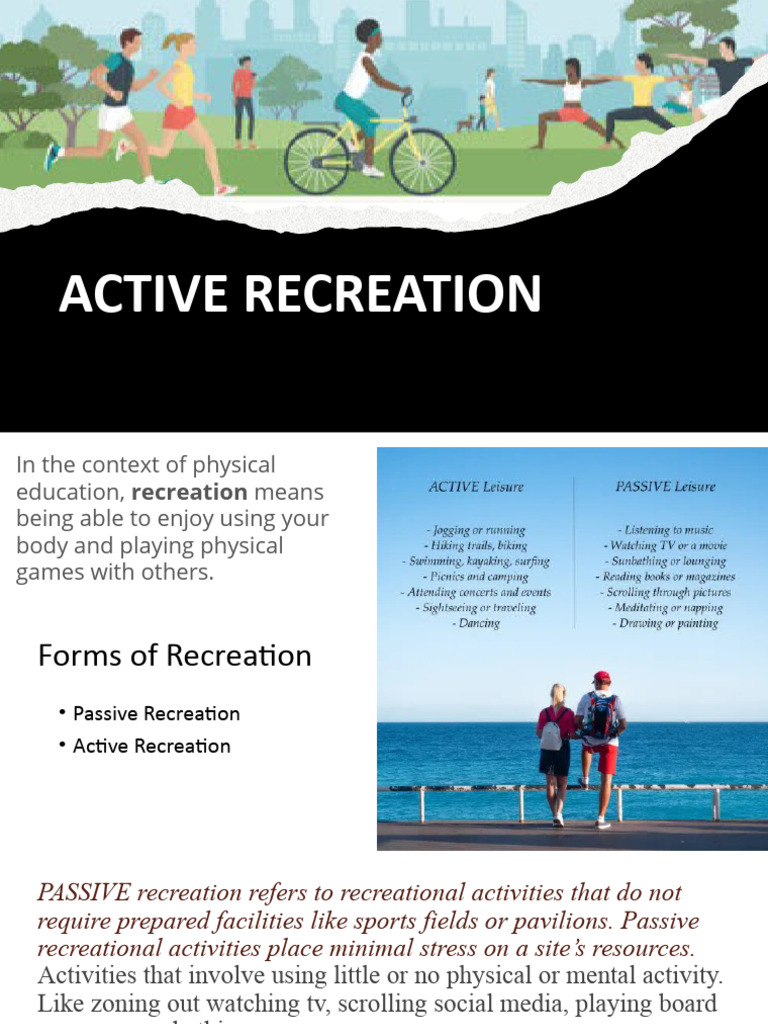 Active vs Passive Recreation Explained | PDF