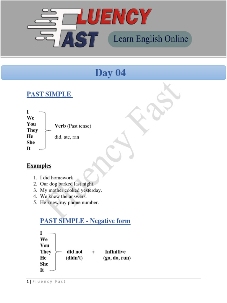Fluency Fast English Course Day 04 Pdf Cemetery Burial