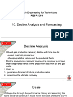 Decline Analysis and Forecasting