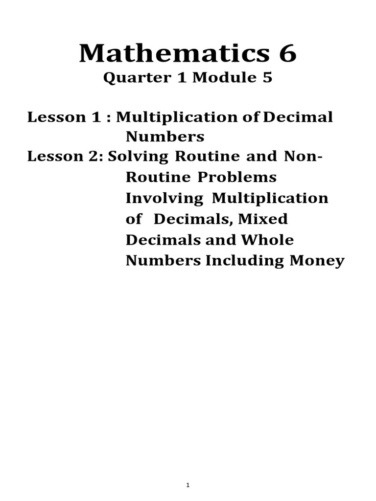 Mathematics week 5 and 6 download free pdf multiplication mathematics