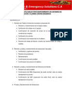 Informe Procedimiento de Mtto Sistema de Deteccion