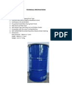TECHNICAL SPECIFICATIONS - 55gal Drum