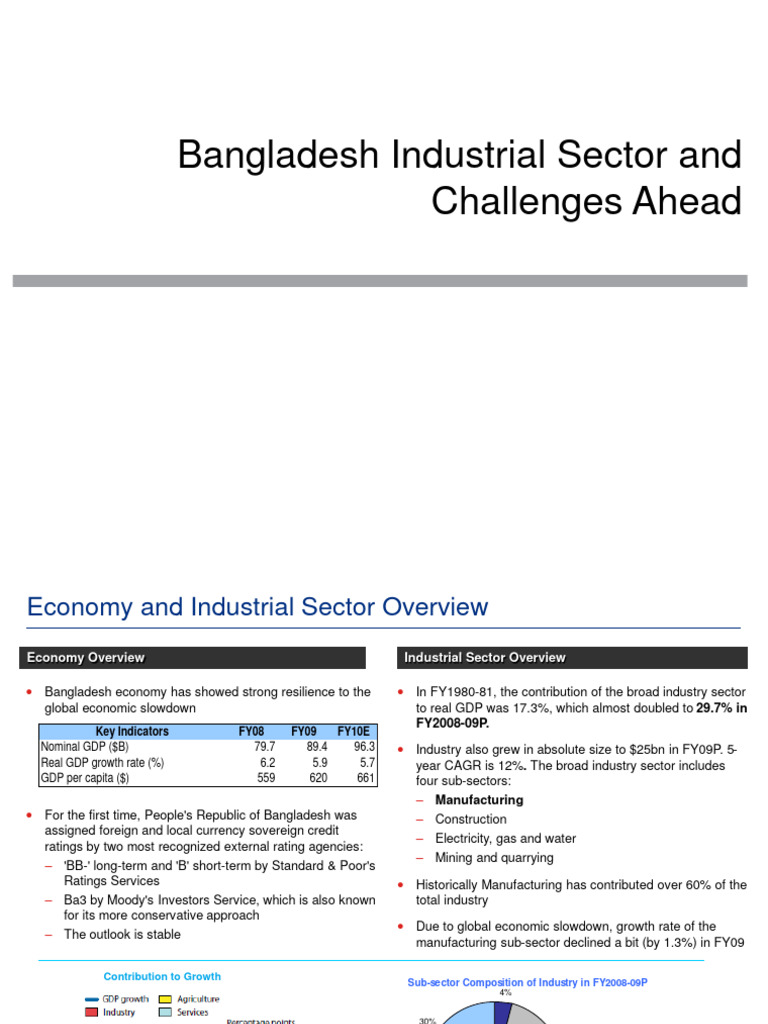 Bangladesh Industrial Sector and Challenges Ahead | PDF | Economic ...