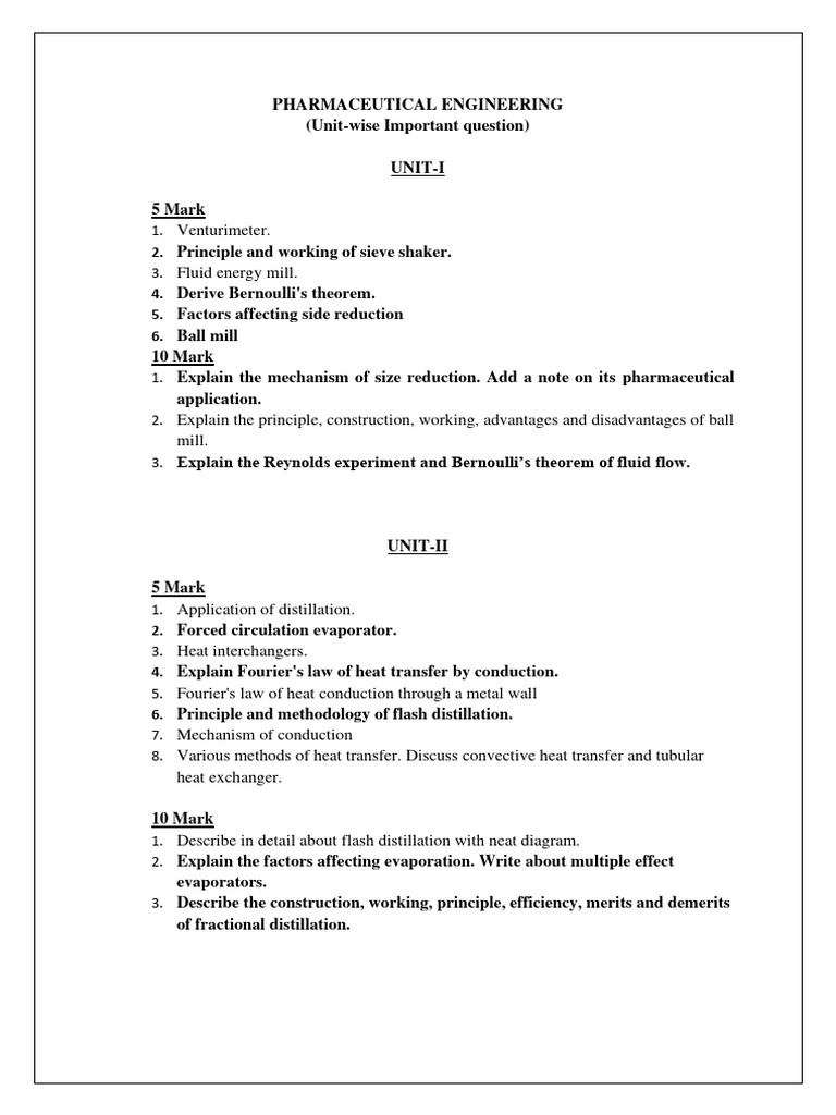 Pharmaceutical Engineering PDF Heat Transfer Filtration