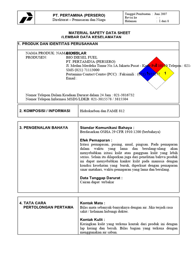 Msds Bio Solar | PDF