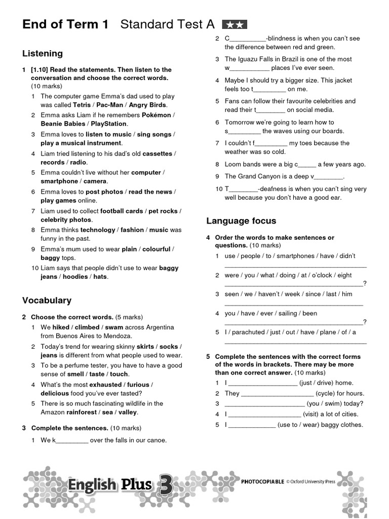 End of Term 1 Standard Test A | PDF | Ernest Shackleton