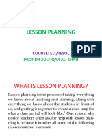 Lesson Planning in Language Teaching