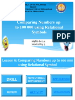 MATH Q1 WEEK 2 DAY 3 - Comparing Numbers Up To 100 000 Using Relational Symbols Marvietblanco