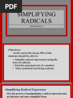 g9 3q Simplifying Radicals