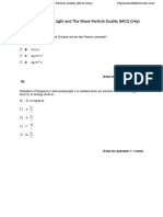 Particle Nature of Light and The Wave-Particle Duality (MCQ Only)