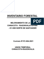 Inventario Forestal Mejoramiento de La Vía Chinacota - Ragonvalia K0+000 - K1+000 Norte de Santander