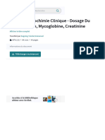 Expose de Biochimie Clinique - Dosage Du Glucose, Uree, Mycoglobine, Creatinine - PDF - Électrophorèse - Drépanocytose