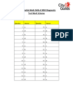 New Math Skills Diagnostic Mark Scheme and Guidance Notes 2021-22