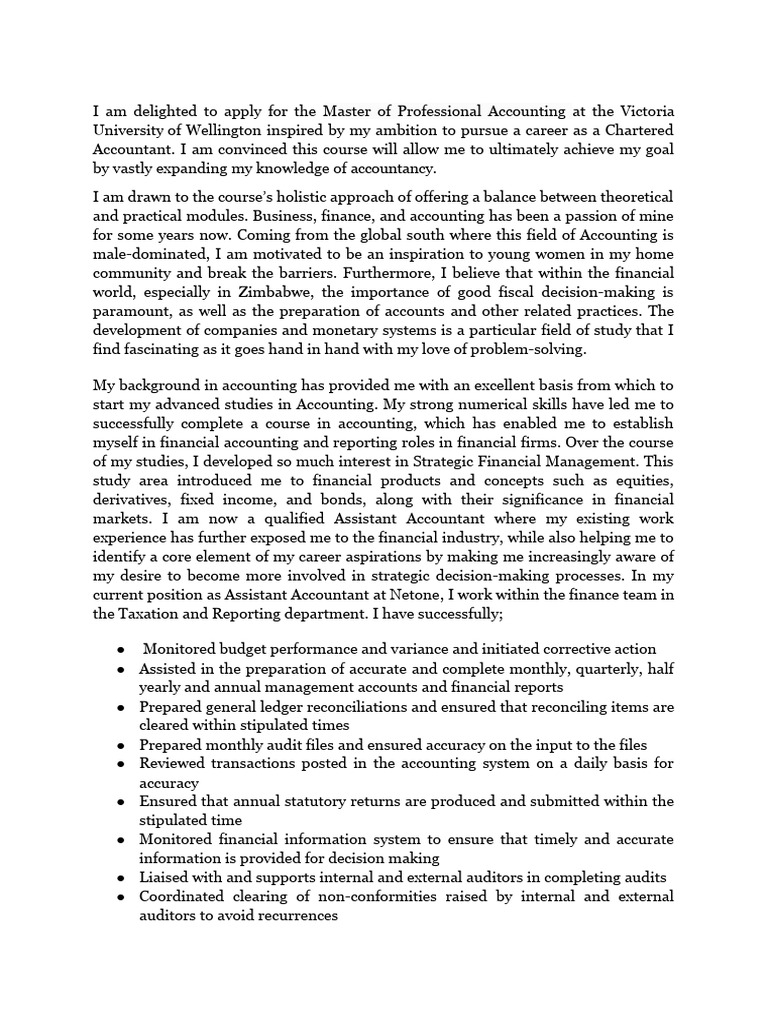 Personal Statement | Download Free PDF | Audit | Accounting