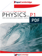 Physics 9702 Paper 1 - Kinematics