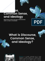 Discourse, Common Sense, and Ideology