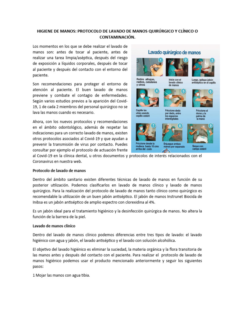 Higiene de Manos | PDF | Lavado de manos | Medicina
