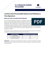 Regras ReduÃ Ã o de Anuidade PersonnalitÃ© Maio - ANDREI FREDERICO LOP