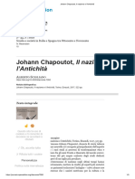 Johann Chapoutot, Il Nazismo e L'antichità Articolo