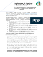 Acta de Reunion para La Aprobacion Del Plan de Trabajo y Cronograma de Actividades Cconna