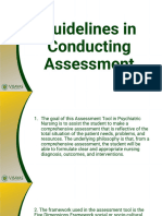 Guidelines in Conducting Assessment