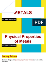 10.1 Physical Properties and Uses of Metals + Alloys