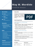 Blue Light Financial Analyst Simple Profile Resume CV - 20230907 - 231016 - 0000
