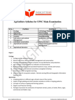 Agriculture Optional Syllabus