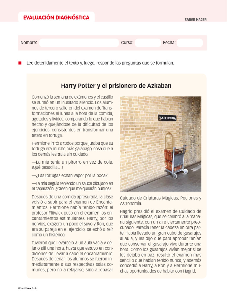 LEsp 5 Sec SH Eval Diagnostica PDF Pinturas Impresionismo