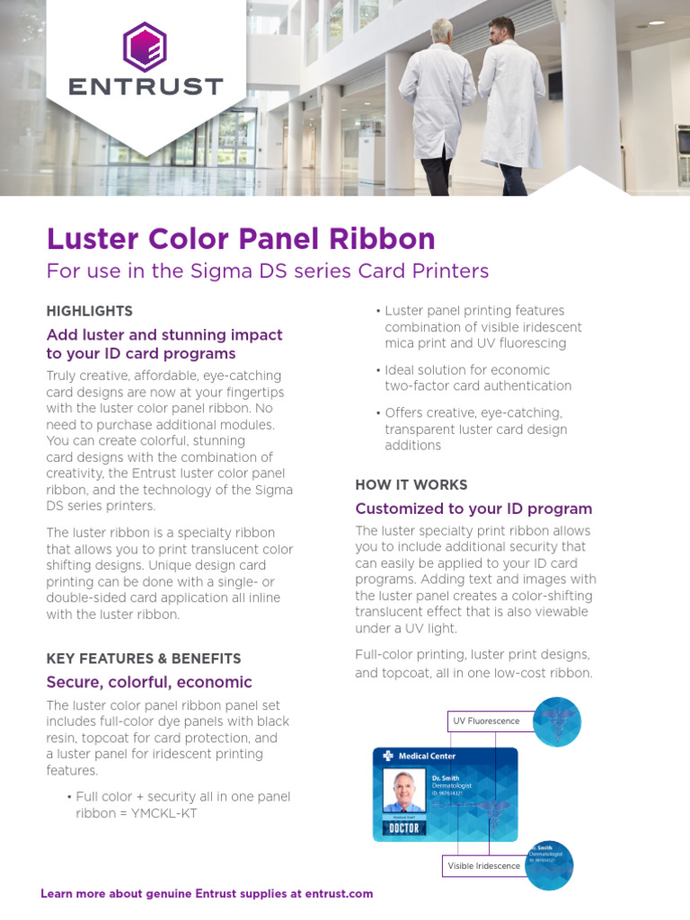 Luster Color Panel Ribbon for Sigma Printers | PDF | Printer (Computing ...