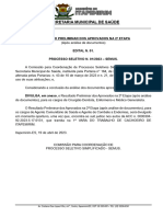 Resultado Preliminar Dos Aprovados Na 2â Etapa Com Anexos