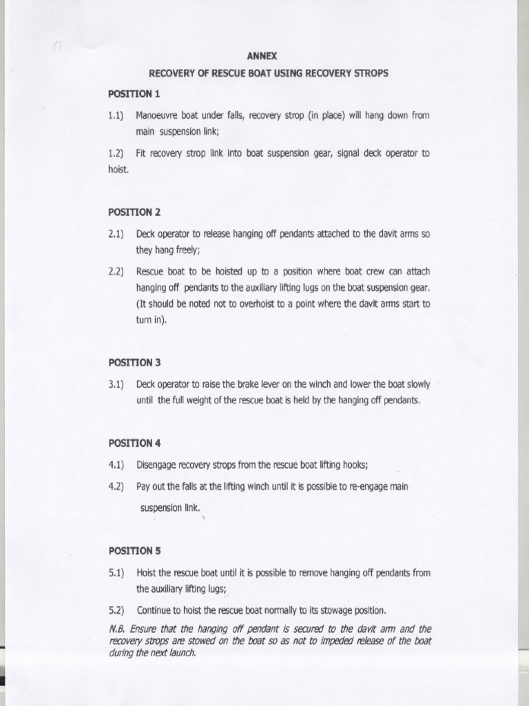 Notes For Recovery of Boat | PDF